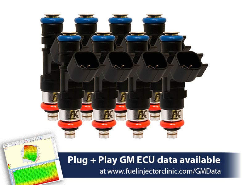 445cc (50 lbs/hr at OE 58 PSI fuel pressure) FIC Fuel  Injector Clinic Injector Set for LS2 engines (High-Z) (is302-0445h)