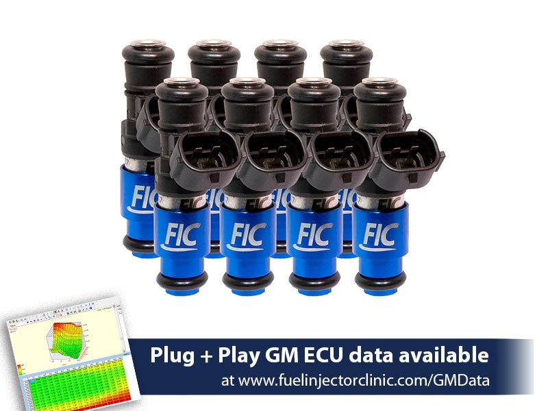 2150cc (240 lbs/hr at OE 58 PSI fuel pressure) FIC Fuel  Injector Clinic Injector Set for 4.8/5.3/6.0 Truck Motors ('99-'06) (High-Z) (is304-2150h)